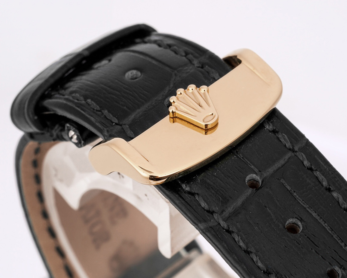 Day-Date 40 Silver Dial in Rose Gold on Leather Strap